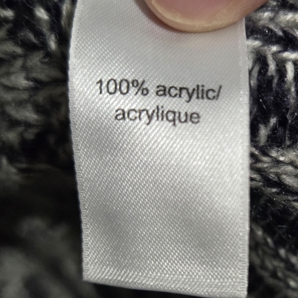 ❄️☃️❄️Maurice's marled black southwestern pattern open front cardigan, sz M - Picture 3 of 4